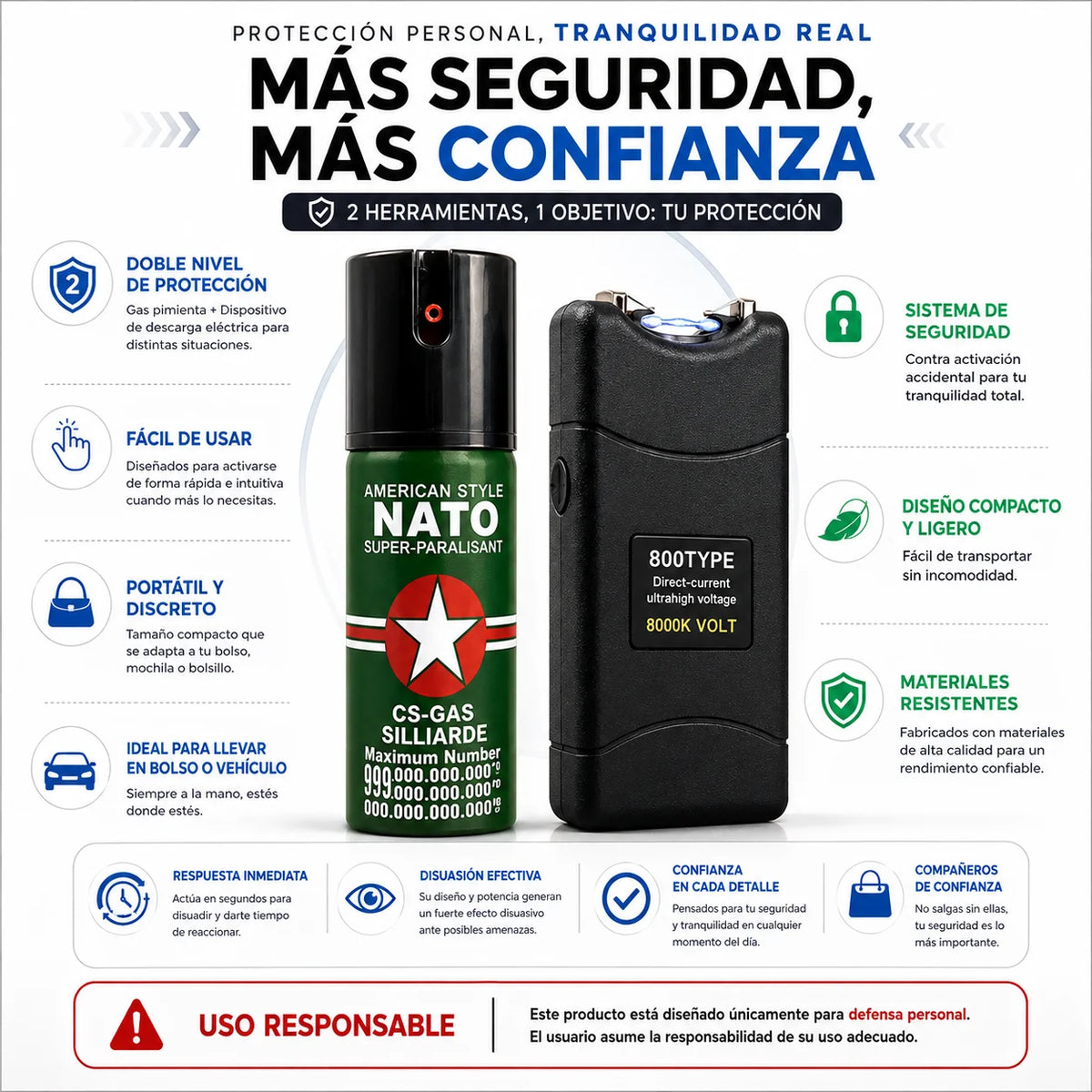 Combo Gas Pimienta Taser