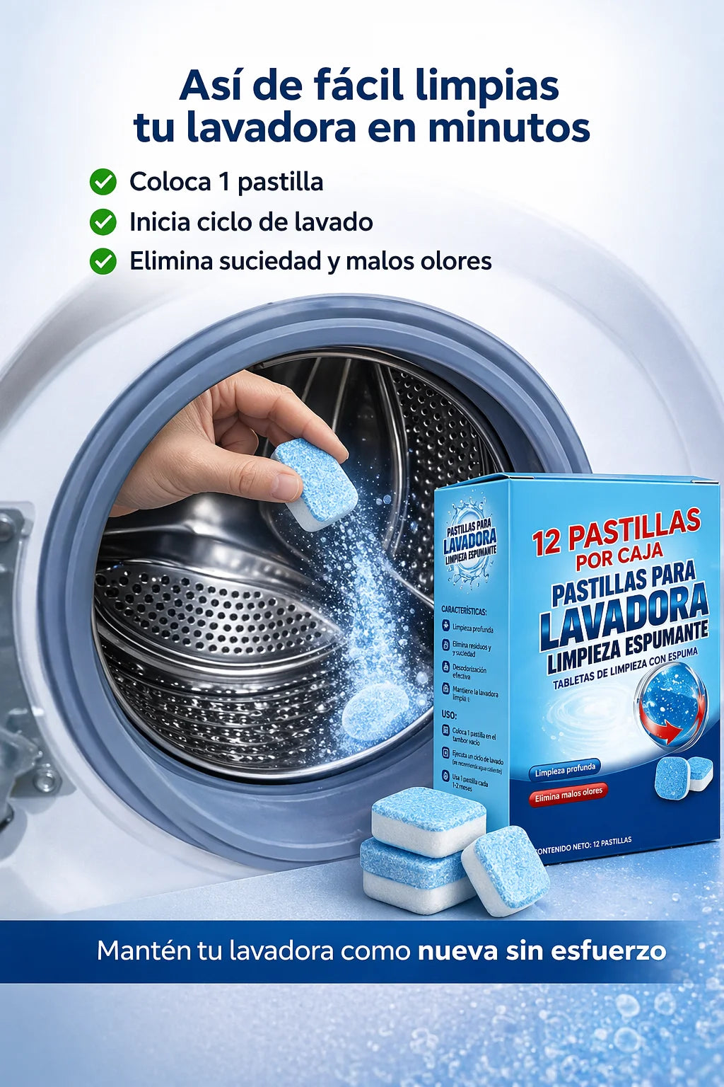 Pastillas Limpiadoras Para Lavadora - CLEAN ACTIVE