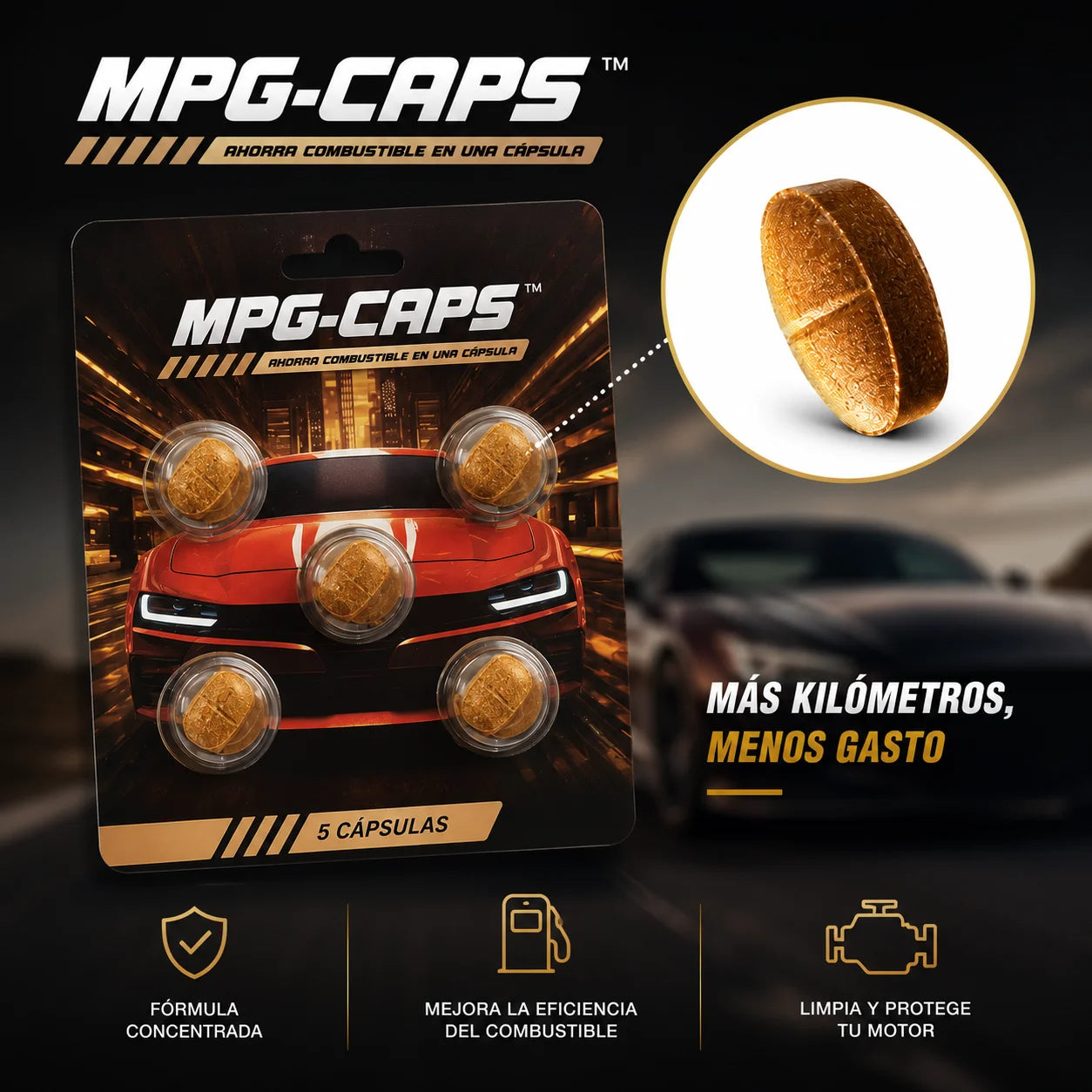 PASTILLAS AHORRADORAS COMBUSTIBLE MPG